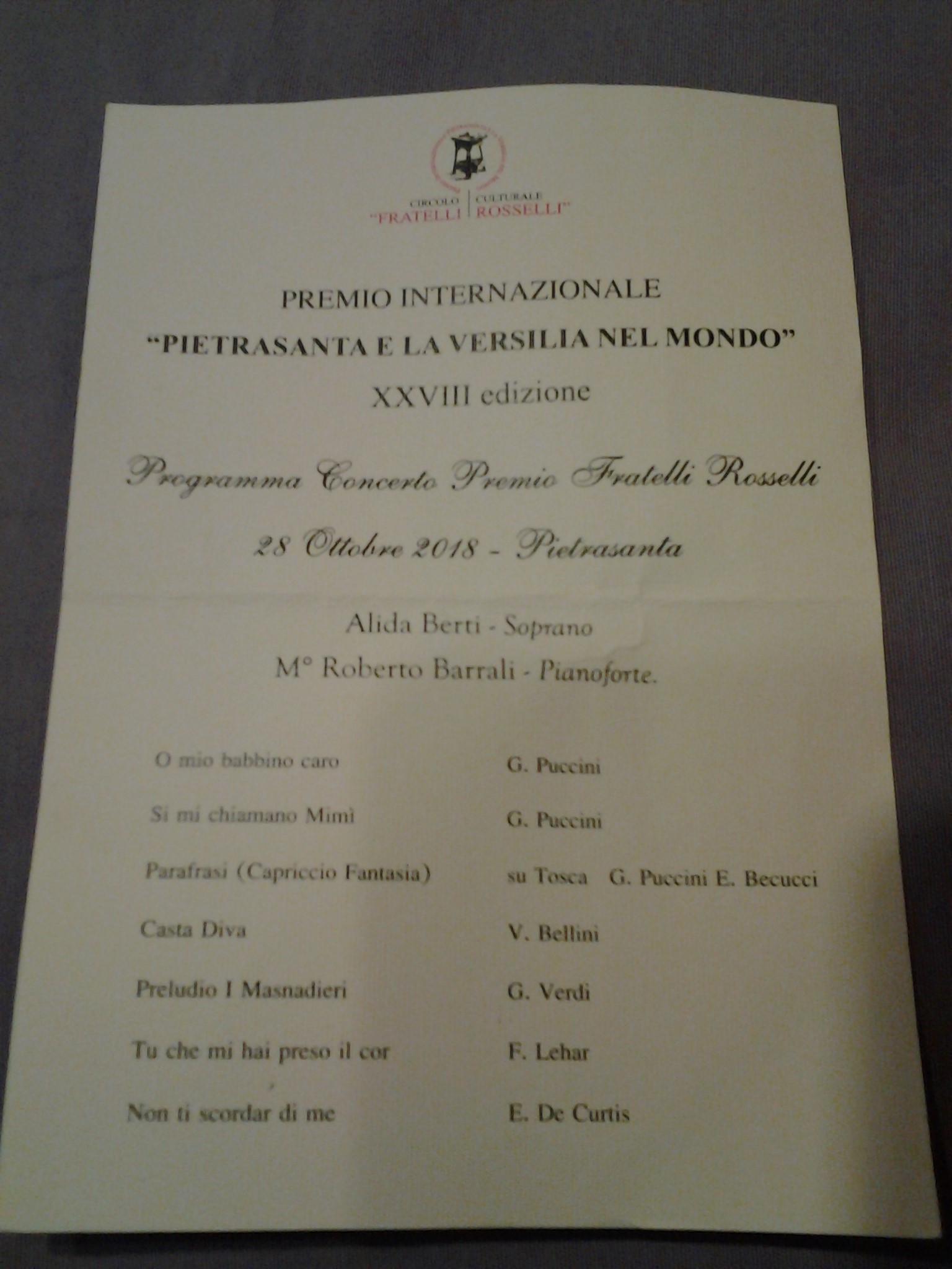 XXVIII Premio Fratelli Rosselli