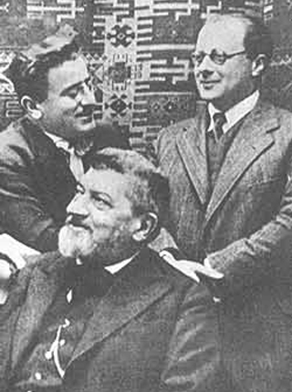 Carlo Rosselli con Filippo Turati (Canzo 26.11.1857 - Parigi 29.03.1932)