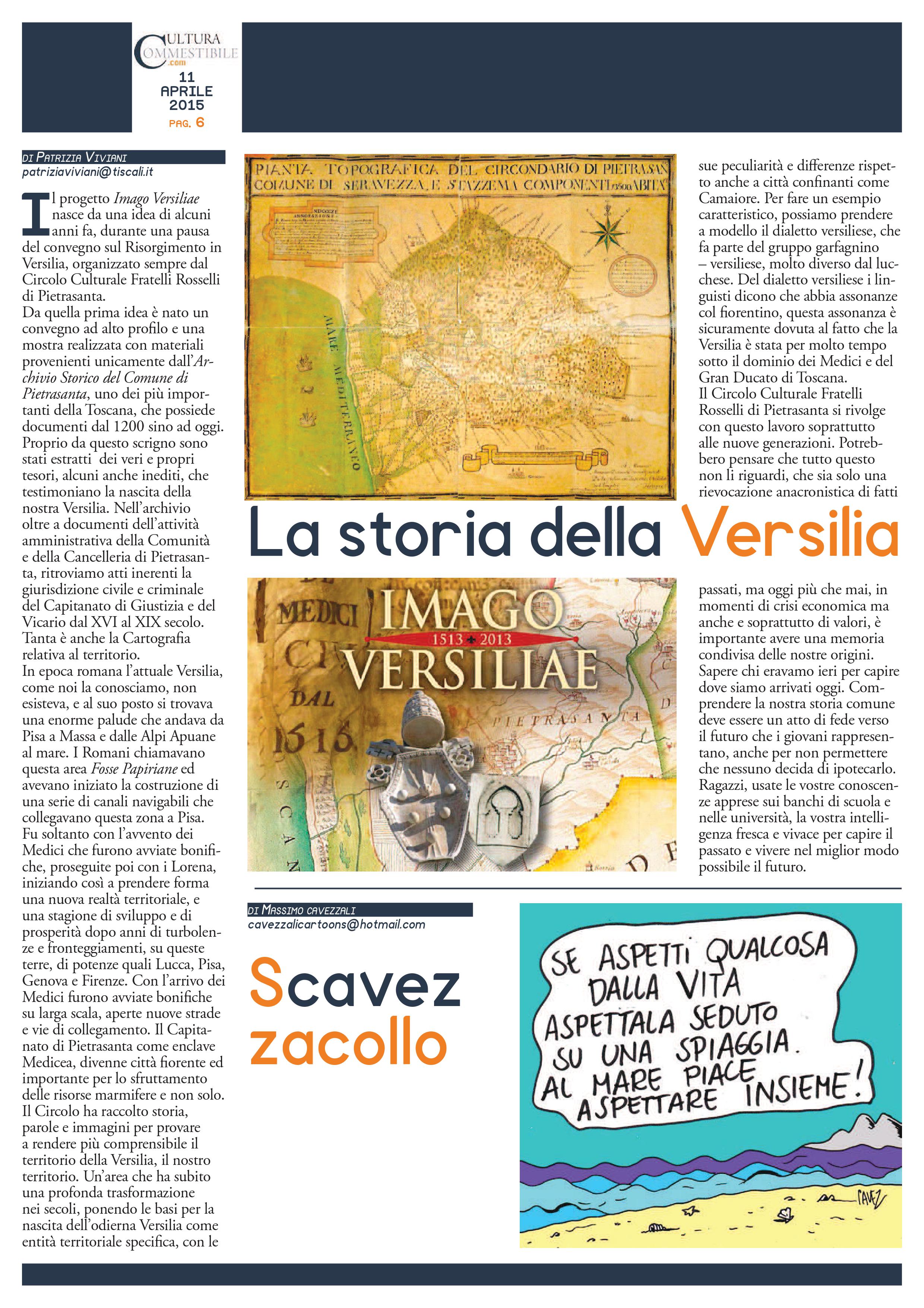 Cultura Commestibile parla del nostro libro Imago Versiliae...