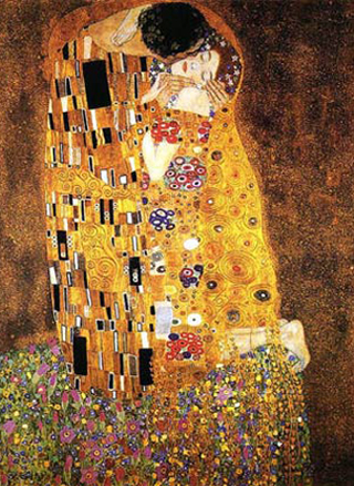 GUSTAV KLIMT Il Bacio (1907-1908, Olio su tela, 180cm x 180cm)